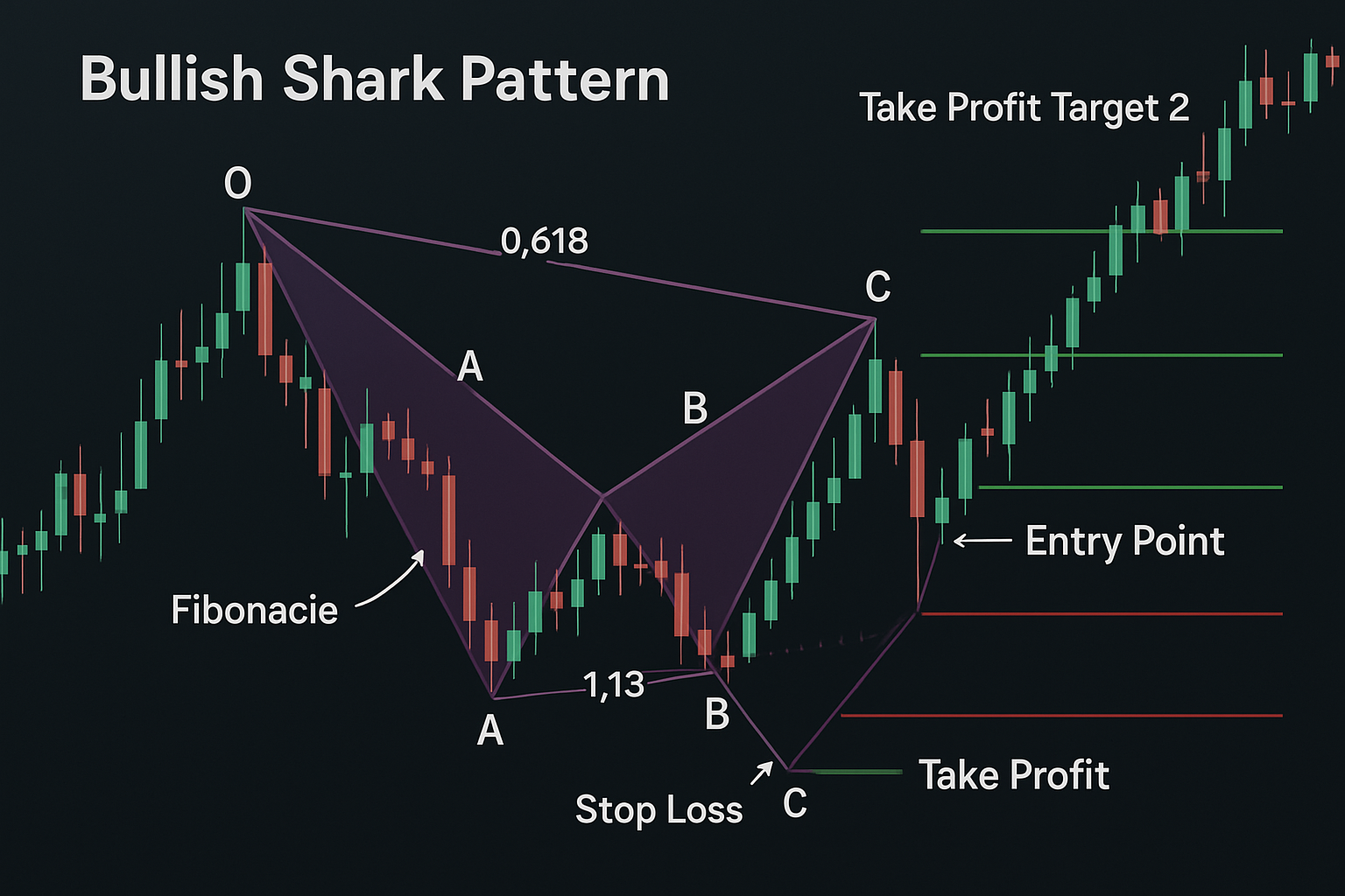 Bullish Shark Pattern Example