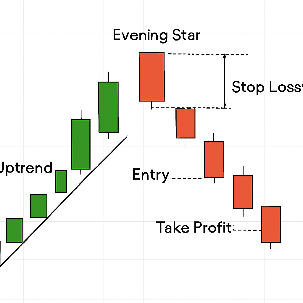 Trading the Evening Star Pattern Example