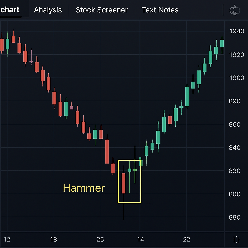 Example of a Hammer Pattern in a Chart