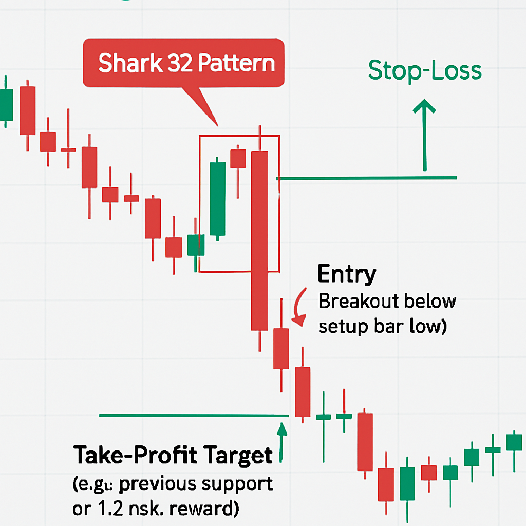 Bearish Shark 32 Trade Setup Example