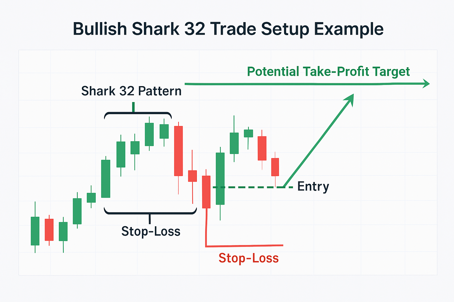Bullish Shark 32 Trade Setup Example